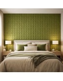 Пано за стена 3D XY-107|60 х 60см *7мм|Велур|самозалепване|маслиново-зелен